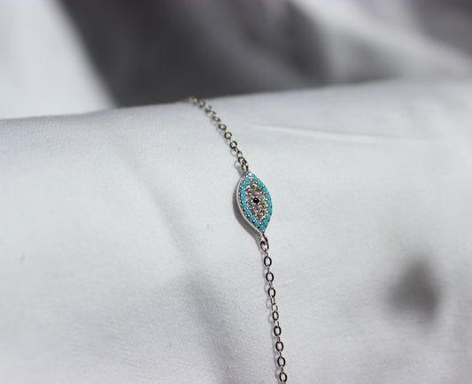 Light & Dark Blue Evil Eye Bracelet