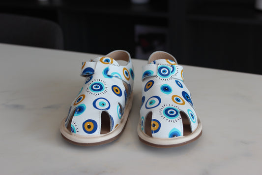 Hellenic Halo Leather Sandals