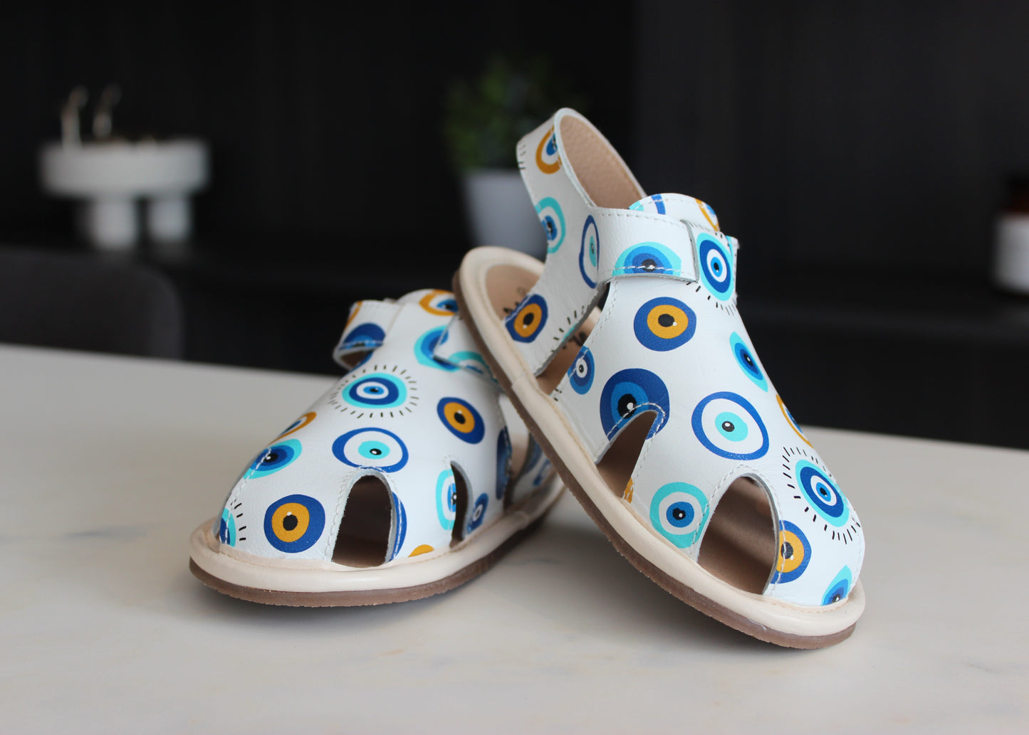 Hellenic Halo Leather Sandals