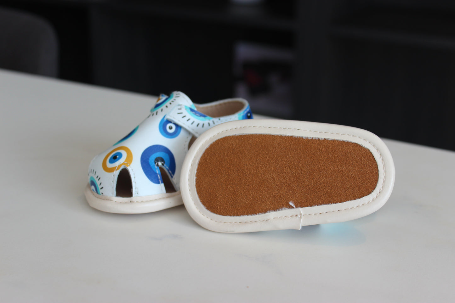 Infant Hellenic Halo Leather Sandals