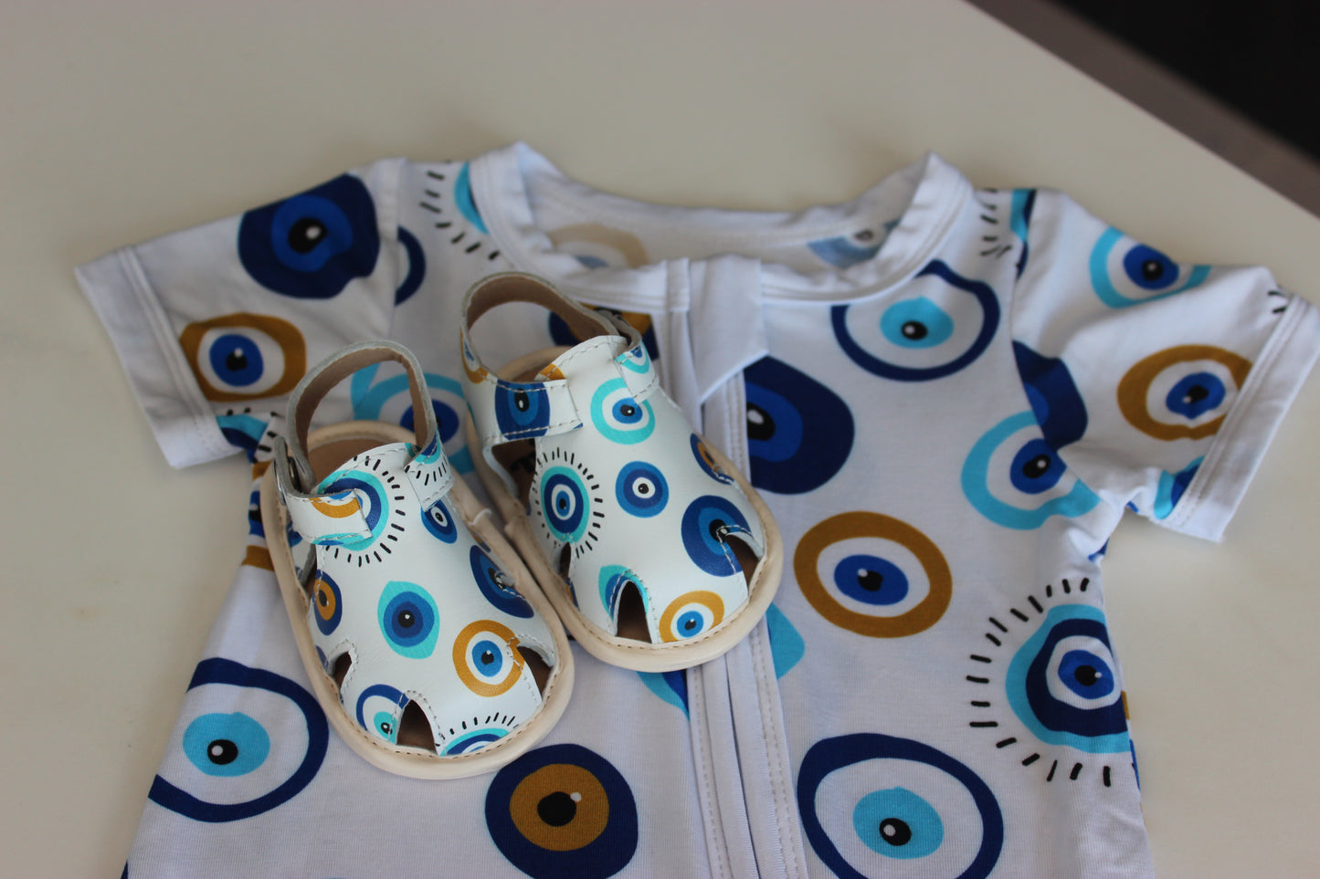 Infant Hellenic Halo Leather Sandals