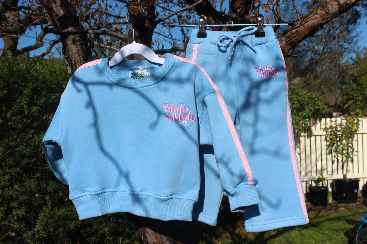 Pink and Blue Trackie Pants