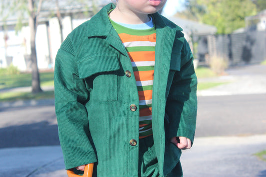Green & Orange Striped Longsleeve