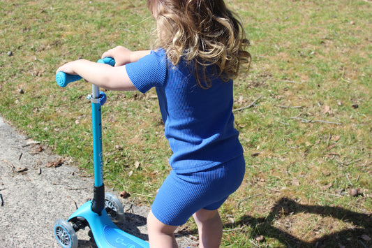 Maia & Mou Basics - Blue Ribbed Tee