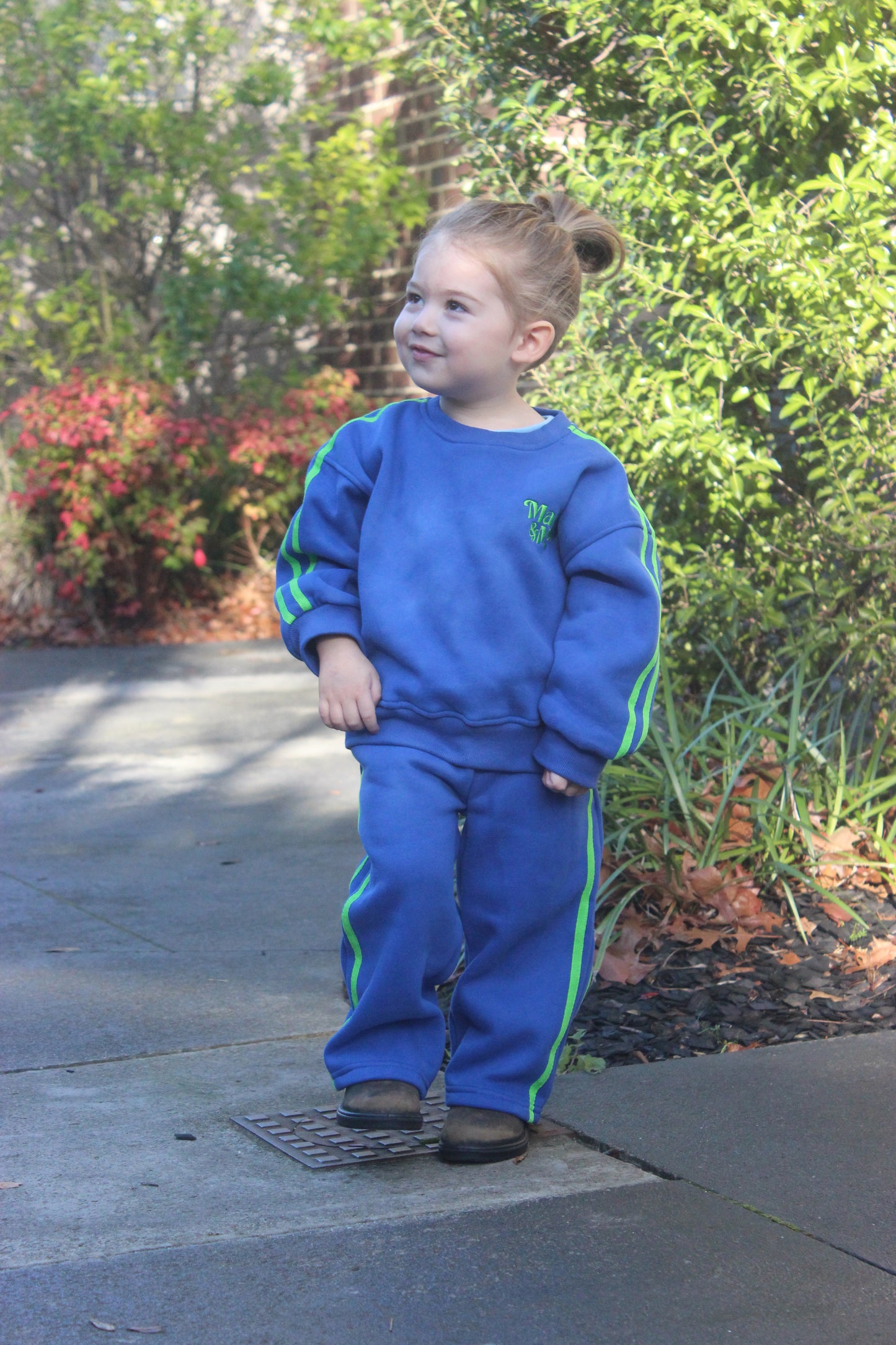 Blue and Green Trackie Jumper