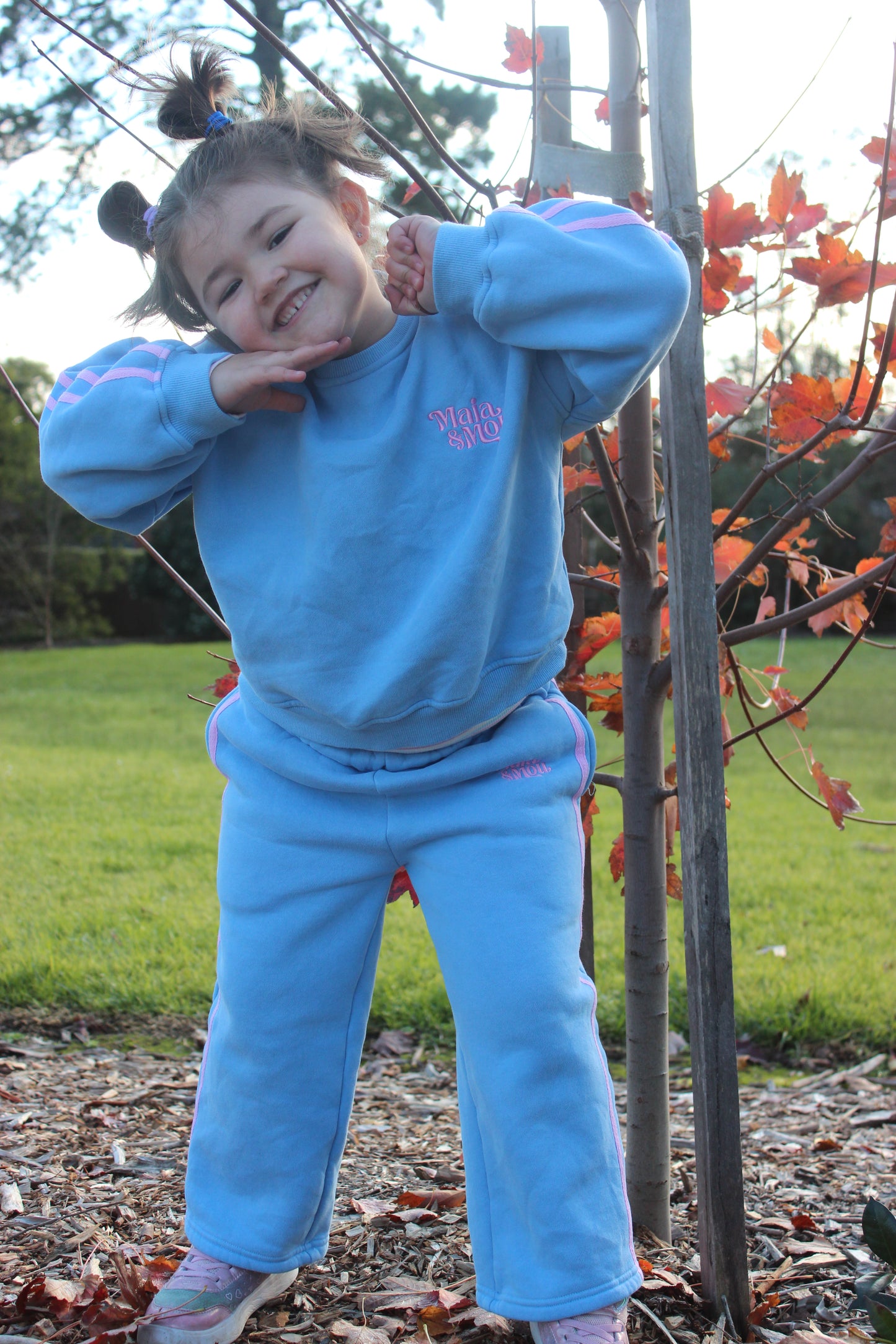Pink and Blue Trackie Jumper