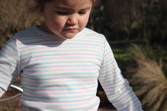 Pink & White Striped Longsleeve