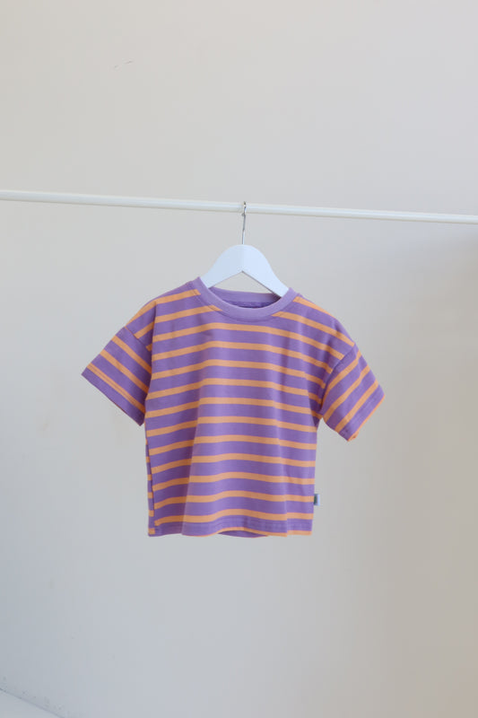 Lilac & Orange Stripey Tee