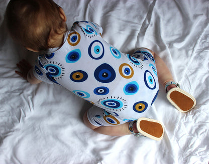Hellenic Halo Short Baby Onesie