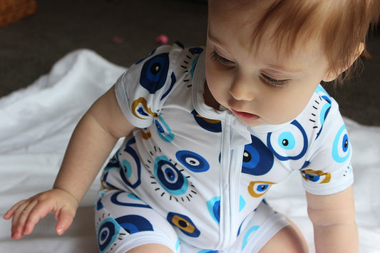Hellenic Halo Short Baby Onesie