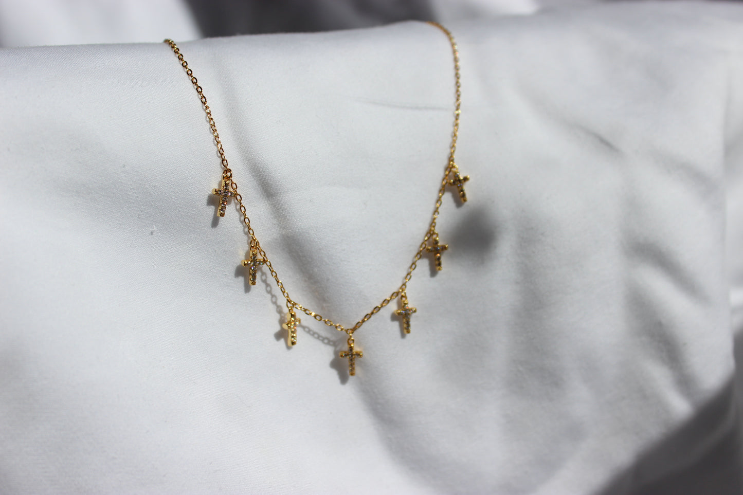 Multi Cross Cubic Zirconia Necklace