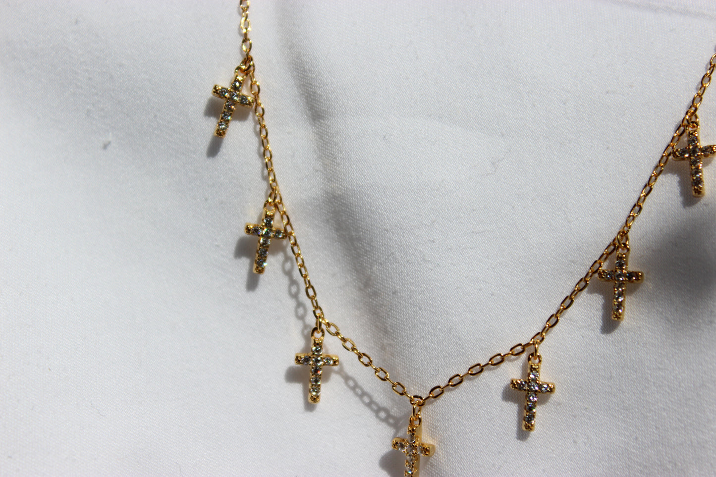 Multi Cross Cubic Zirconia Necklace