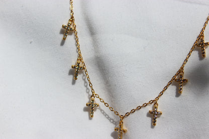 Multi Cross Cubic Zirconia Necklace