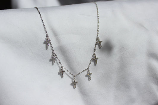 Multi Cross Cubic Zirconia Necklace