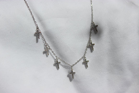 Multi Cross Cubic Zirconia Necklace