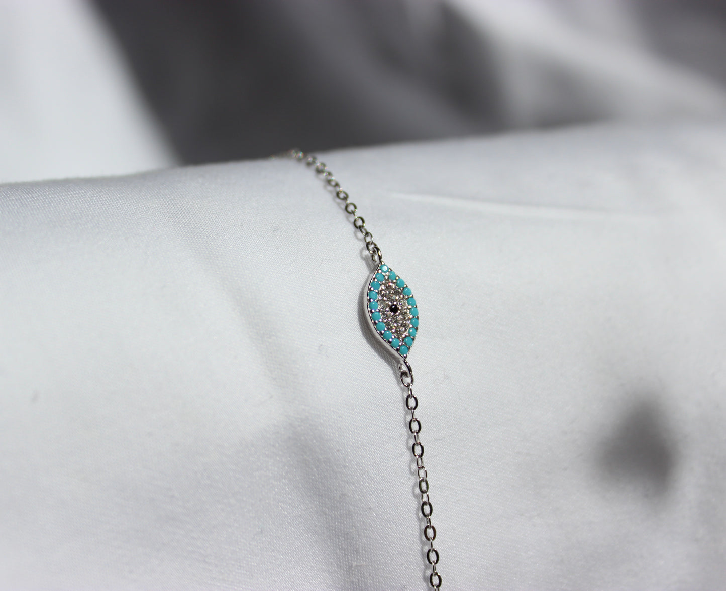 Light & Dark Blue Evil Eye Bracelet