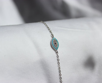 Light & Dark Blue Evil Eye Bracelet