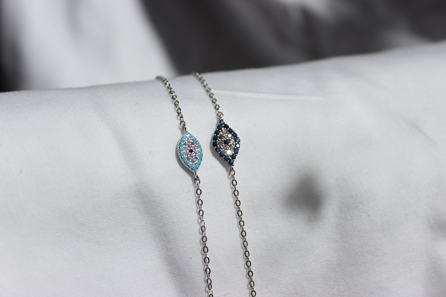 Light & Dark Blue Evil Eye Bracelet