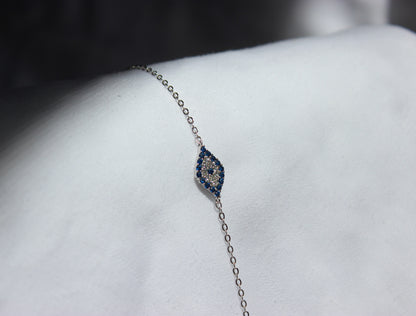 Light & Dark Blue Evil Eye Bracelet