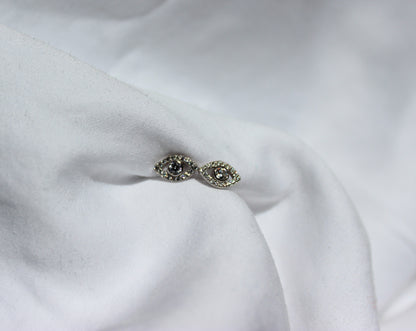 Gold & Silver Mati Eye Studs