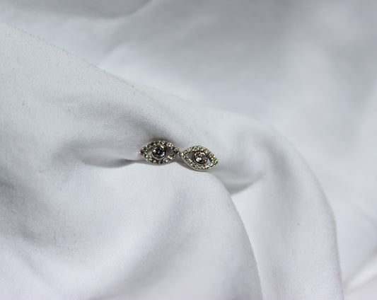 Gold & Silver Mati Eye Studs