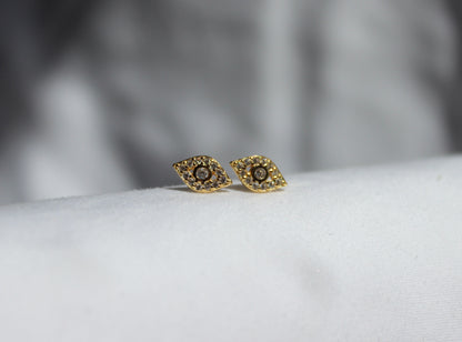 Gold & Silver Mati Eye Studs