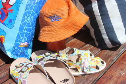 Reversible Bucket Hat - Orange & Blue