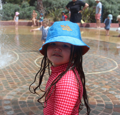 Reversible Bucket Hat - Orange & Blue