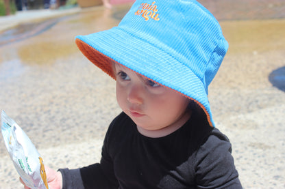Reversible Bucket Hat - Orange & Blue