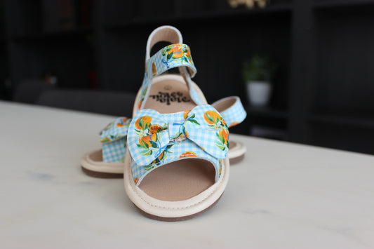 Sweetest Little Orange Leather Sandals