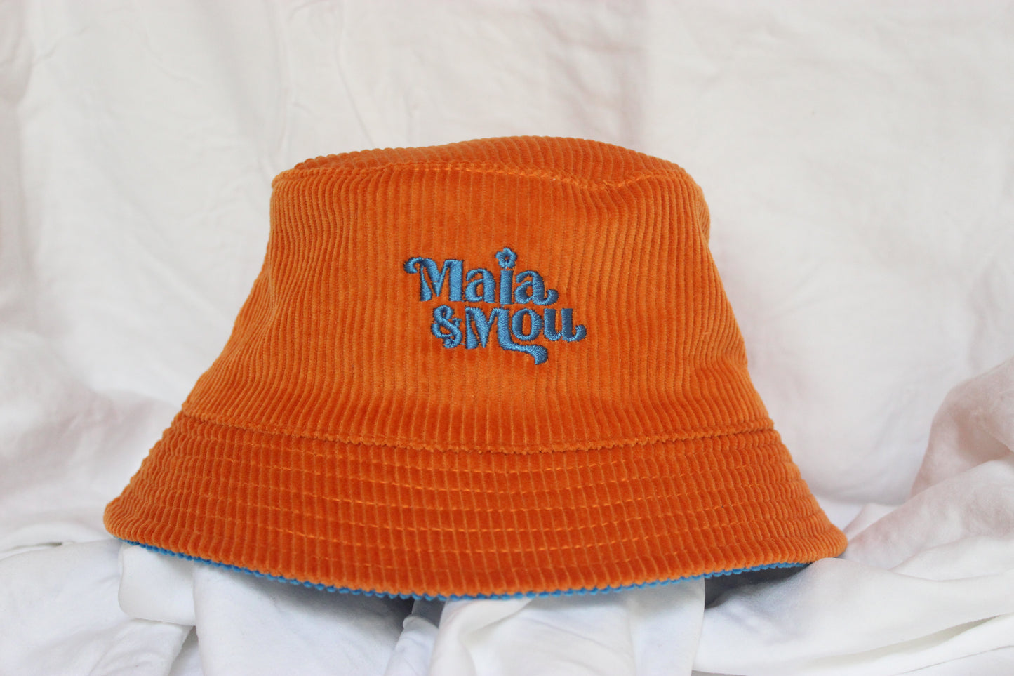 Reversible Bucket Hat - Orange & Blue