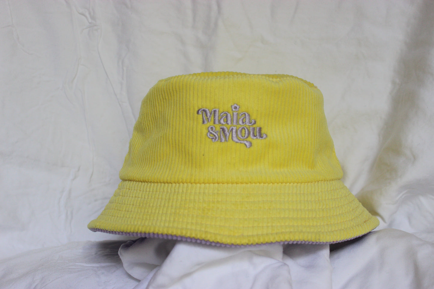 Reversible Bucket Hat - Lilac & Yellow