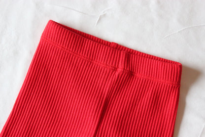Maia & Mou Basics - Red Ribbed Shorts
