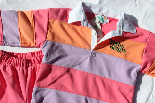 Pink/Peach Rugby Sweater