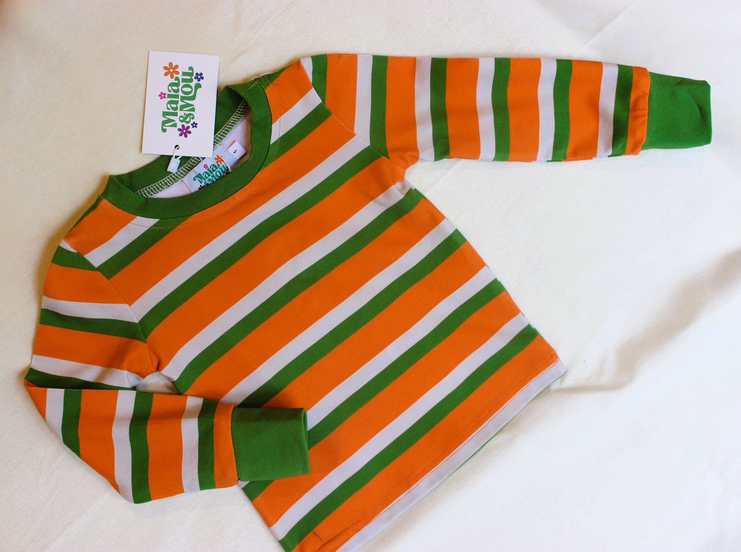 Green & Orange Striped Longsleeve