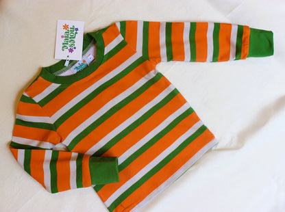 Green & Orange Striped Longsleeve