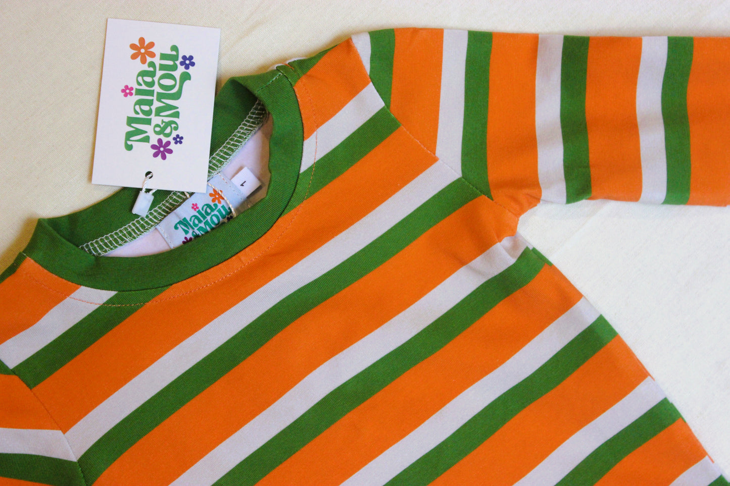 Green & Orange Striped Longsleeve