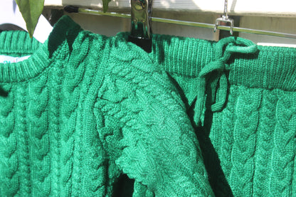 Emerald Green Baby Knit Set