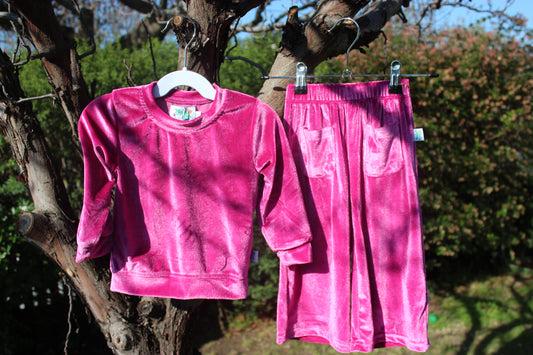 Pinky Plum Velour Set