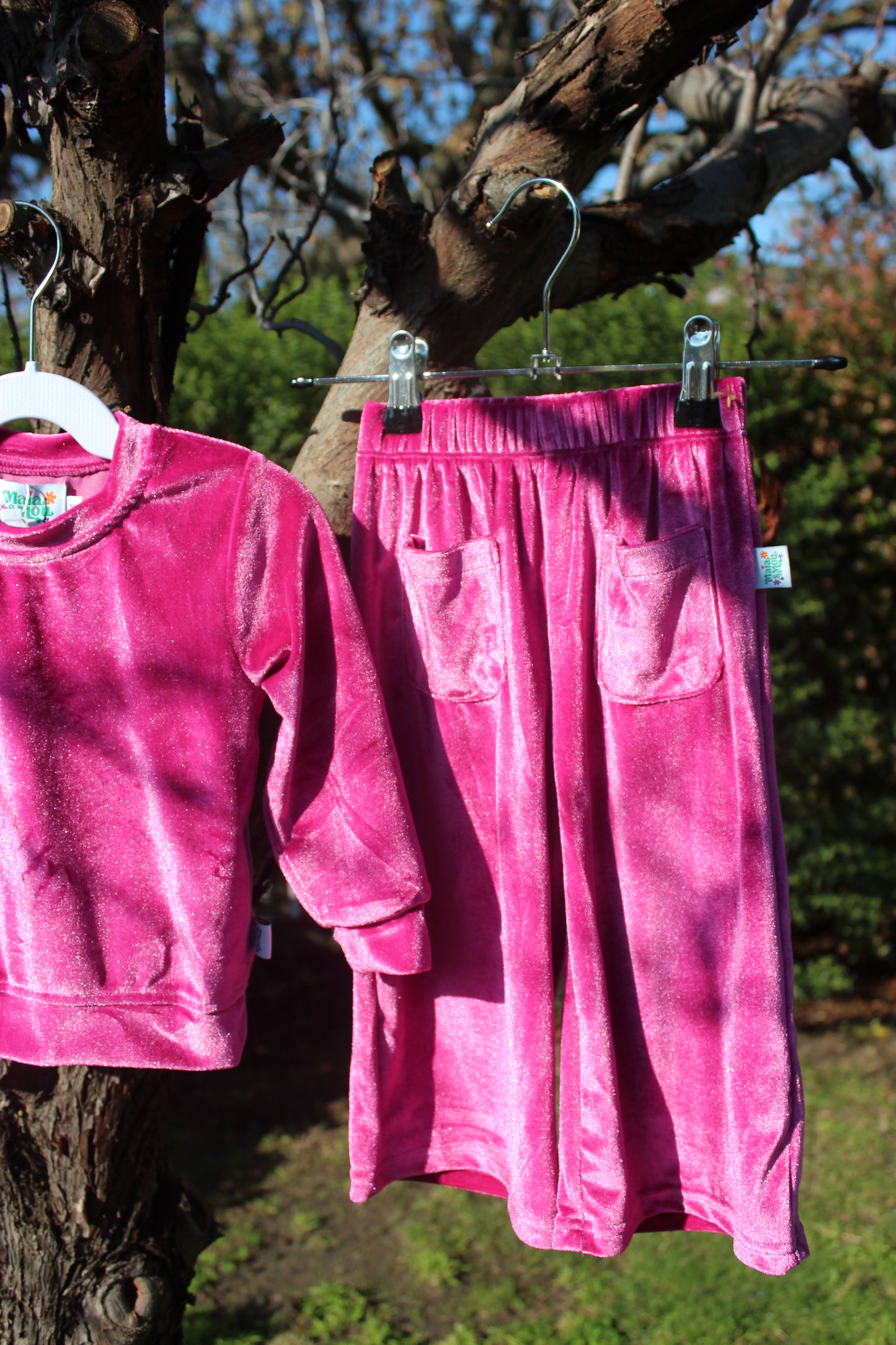Pinky Plum Velour Set