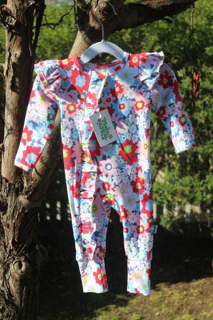 Tea Party Floral Baby Onesie