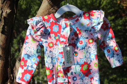 Tea Party Floral Baby Onesie