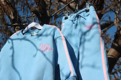 Powder Blue & Pink Trackie Set