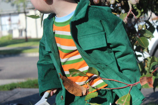 Green & Orange Striped Longsleeve