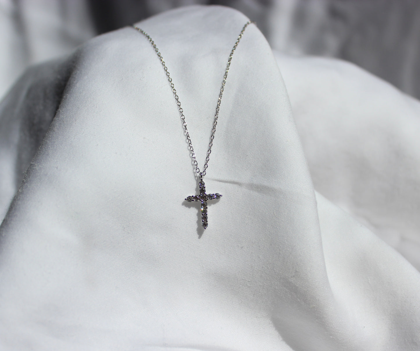 Cubic Zirconia Cross Necklace