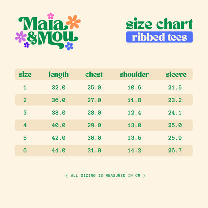 Maia & Mou Basics - Red Ribbed Tee