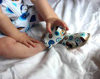 Infant Hellenic Halo Leather Sandals