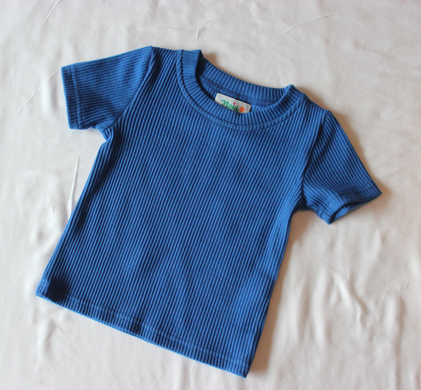 Maia & Mou Basics - Blue Ribbed Tee