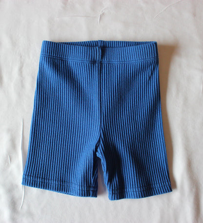 Maia & Mou Basics - Blue Ribbed Shorts