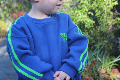 Blue & Lime Trackie Set